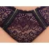 Cottelli Plus Size - Transparentes BH-Set mit Muster (Lila) - 2XL