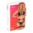 Obsessive Alessya - Spitzenwäsche-Set (schwarz) - M/L