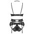 Obsessive Alessya - Spitzenwäsche-Set (schwarz) - M/L