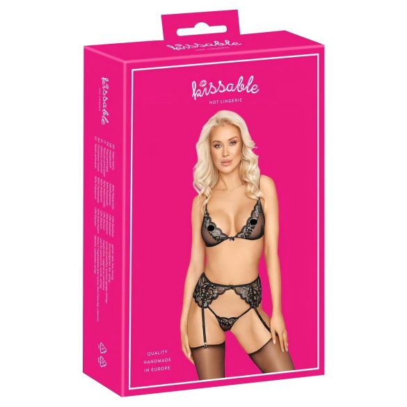 Kussbarer - Dessous-Set (schwarz) - L/XL