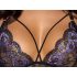 Cottelli - 3-teiliges Spitzenwäsche-Set (Schwarz-Violett) - M