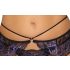 Cottelli - 3-teiliges Spitzenwäsche-Set (Schwarz-Violett) - M