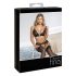 Abierta Fina - Offenes Spitzen-BH-Set (Schwarz) - M