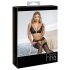Abierta Fina - Offenes Spitzen-BH-Set (Schwarz) - XL