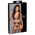 Cottelli Bondage - Wäsche-Set & Handschellen (schwarz-lila) - M
