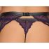 Cottelli Bondage - Wäsche-Set & Handschellen (schwarz-lila) - M