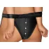 Cottelli Bondage - Glänzendes BH-Set mit Handschellen (Schwarz) - M