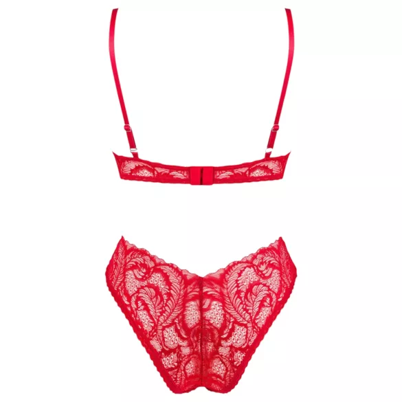 Obsessive Atenica - Rotes Kreuzträger-Dessous-Set - M/L