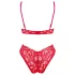 Obsessive Atenica - Rotes Kreuzträger-Dessous-Set - M/L