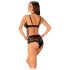 Obsessive Elizenes - Muster, transparentes BH-Set (schwarz)