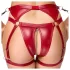 Cottelli Bondage - Glänzendes BH-Set & Handschellen (Rot)