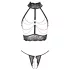 Abierta Fina - Offenes Kettendessous-Set (Schwarz)