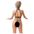 Abierta Fina - Offenes Kettendessous-Set (Schwarz) - L