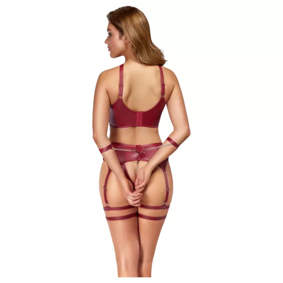 Cottelli Bondage - Kreuzträger-BH-Set (Rot) - L