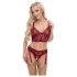 Cottelli - zweiteiliges Spitzen-Strapsset (rot)