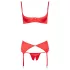 Cottelli - Herz-Offene Hebe-BH-Set (Rot)