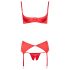 Cottelli - Herz-Offene Hebe-BH-Set (Rot) - 80B/M