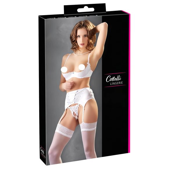 Cottelli - Schnür-Spitzen-Lift-Set (weiß) - 80C/M