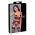 Cottelli Bondage - Mattes, Spitzen-BH-Set (Rot)