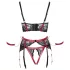 Cottelli Bondage - Mattes, Spitzen-BH-Set (Rot) - M