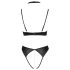 Cottelli - Spitzen-Push-Up-Set mit Halsband (schwarz) - 80B/M