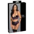 Cottelli Bondage - BH-Set und Handfesseln (schwarz-lila) - XL