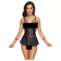 Cottelli Bondage - glänzendes Set mit Handfesseln (schwarz)
