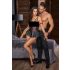 Cottelli Bondage - Glänzendes Set mit Handschellen (Schwarz)