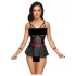 Cottelli Bondage - Glänzendes Set & Handfesseln (Schwarz) - 80B/M