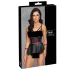 Cottelli Bondage - glänzendes Set mit Handfesseln (schwarz) - 80B/M
