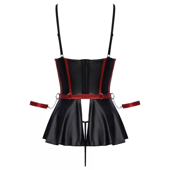 Cottelli Bondage - Glänzendes Set & Handfesseln (Schwarz) - 80B/M