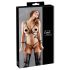 Cottelli Bondage - Glänzendes Körperharness-Bikini (Schwarz) - XL