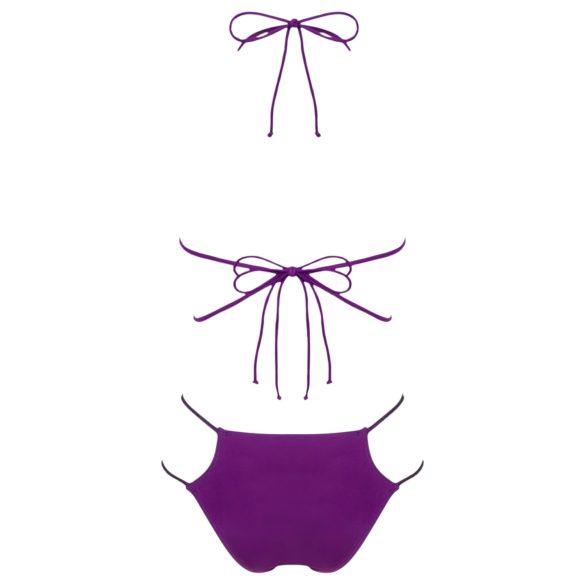 Obsessive Balitta - Glänzendes Neckholder-Bikini (Lila) - M