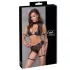Cottelli Bondage - BH-Set mit Netzeinsatz (schwarz)