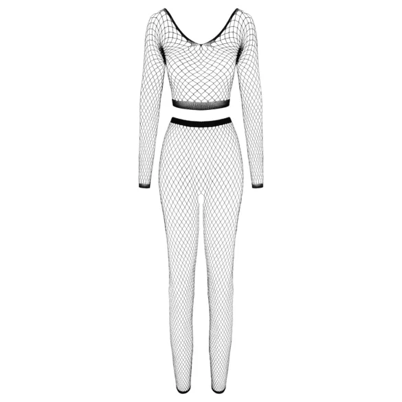 Cottelli - Langarm-Netzset (schwarz) - S-L