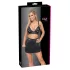 Cottelli - Kunstleder-Top und Minirock-Set (schwarz)