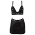 Cottelli - Kunstleder-Top und Minirock-Set (schwarz)