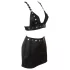 Cottelli - Kunstleder-Top und Minirock-Set (schwarz)