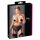 Cottelli Plus Size - Schwarzer Spitzen-Slip mit Strapshalter - XXL