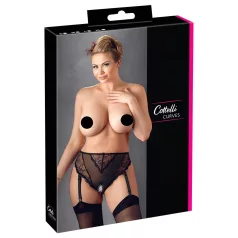   Cottelli Plus Size - Spitzenstrumpfhalter-String (schwarz) - XXXXL