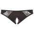 Cottelli Plus Size - Spitzenslip mit offenem Schritt (schwarz) - 3XL