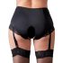 Cottelli Plus Size - Offene Stringpanty mit Strumpfhaltern (Schwarz) - 2XL