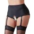 Cottelli Plus Size - Offene Stringpanty mit Strumpfhaltern (Schwarz) - 4XL