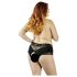 Cottelli Plus Size - Offene Spitze-Perlen-Slip (Schwarz) - 2XL