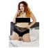 Cottelli Plus Size - Offene Spitze-Perlen-Slip (Schwarz) - 2XL