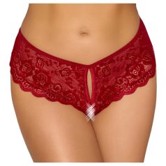 Cottelli - offener Spitzen-Slip (rot) - L