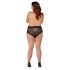 Cottelli Curves - Offene Spitzenpanty (Schwarz)