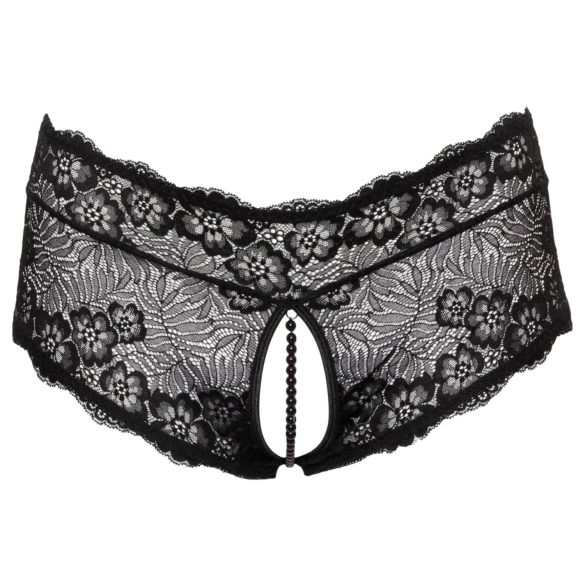Cottelli Curves - Offene Spitzenpanty (Schwarz)