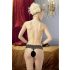 Cottelli - Perlen-Spitzen-Tanga (schwarz) - L