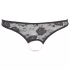 Cottelli - Perlenverzierte offene Spitzen-Tanga (schwarz)